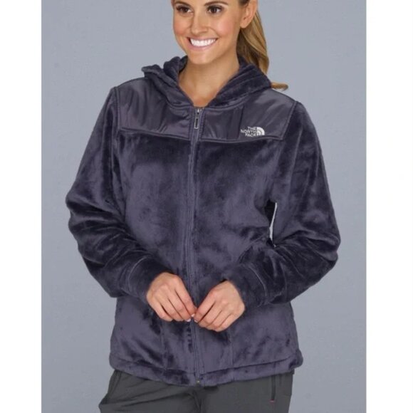 The North Face oso hoodie navy Blue Teddy fleece Jacket Plush womens S - Picture 13 of 13
